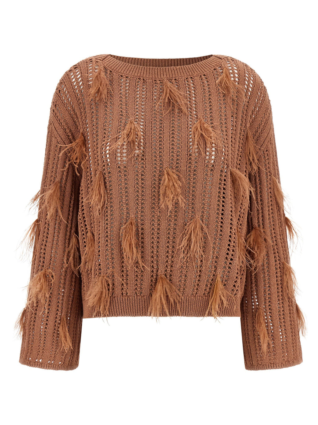 Twinset Brown Cotton Cardigan