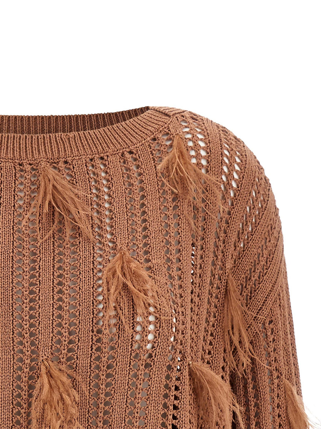 Twinset Brown Cotton Cardigan