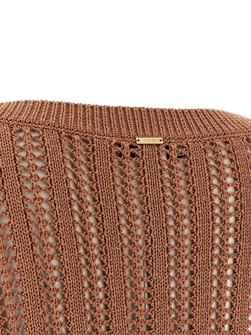 Twinset Brown Cotton Cardigan