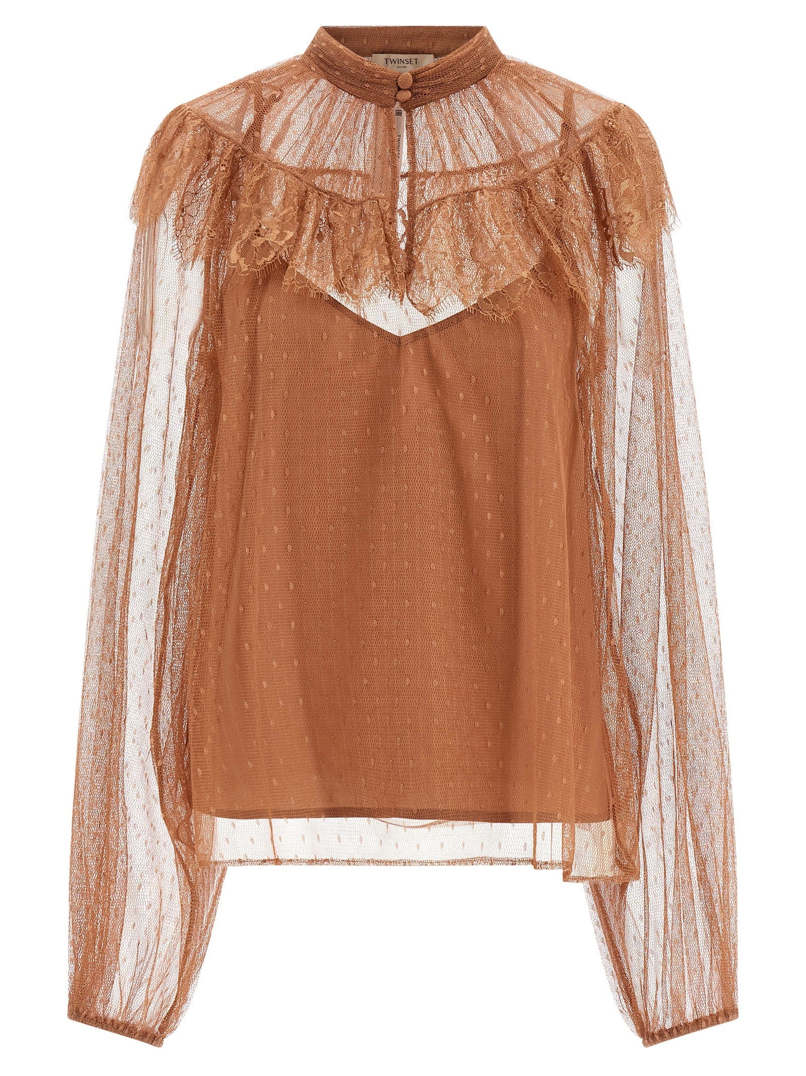 Twinset Brown Polyester Blouse