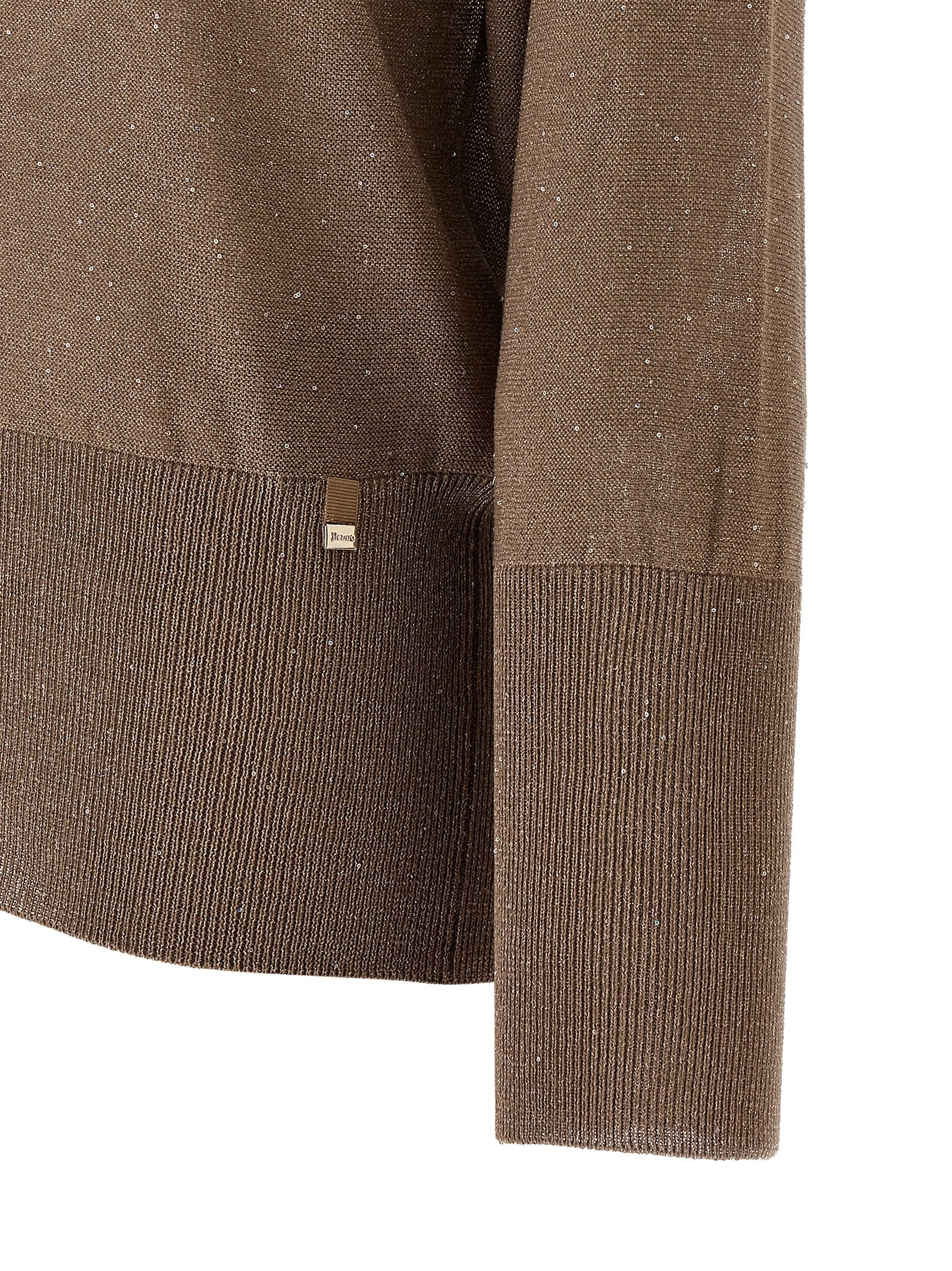 Herno Brown Viscose Cardigan