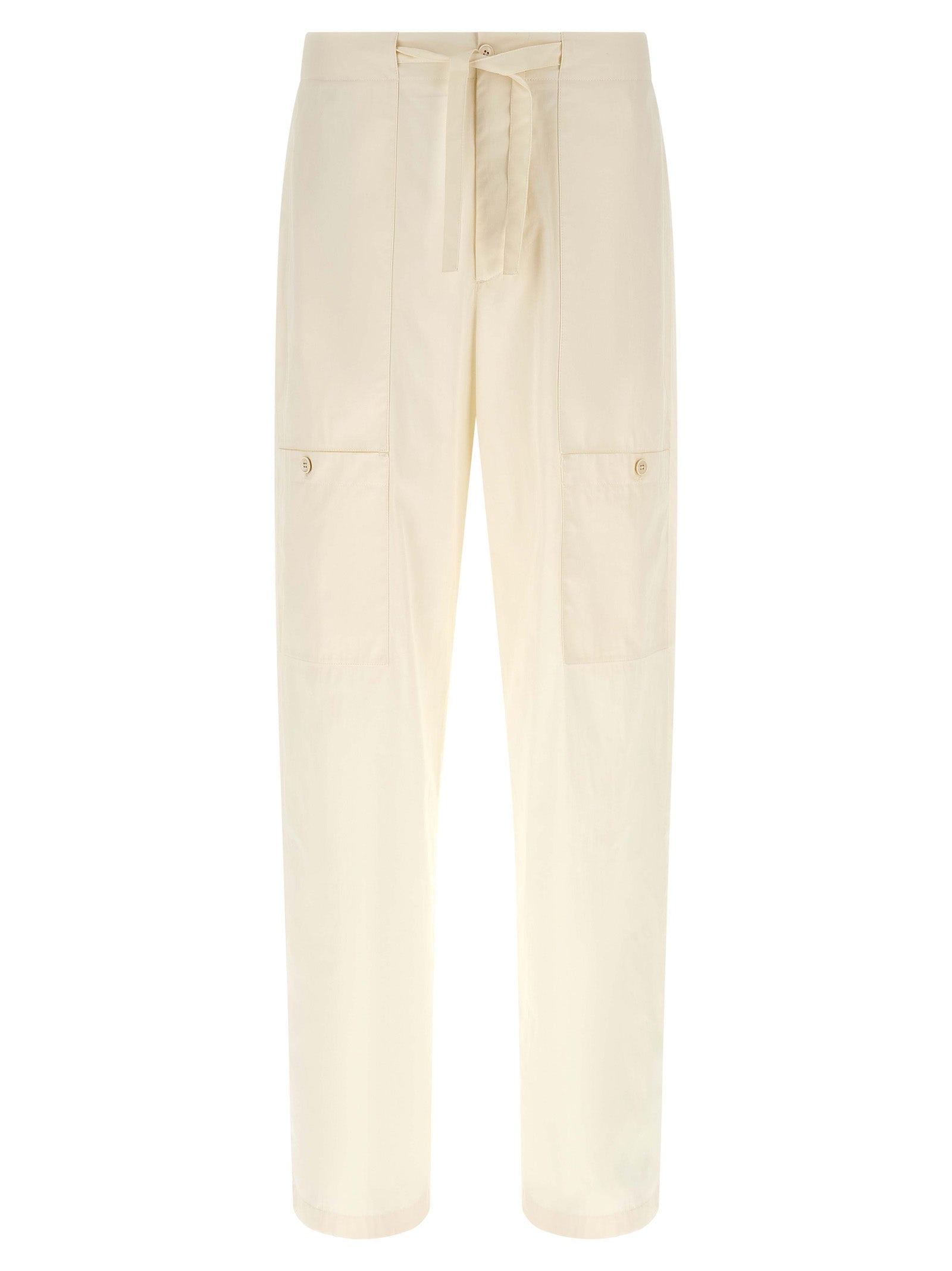 Jil Sander Beige Cotton Cargo Pants