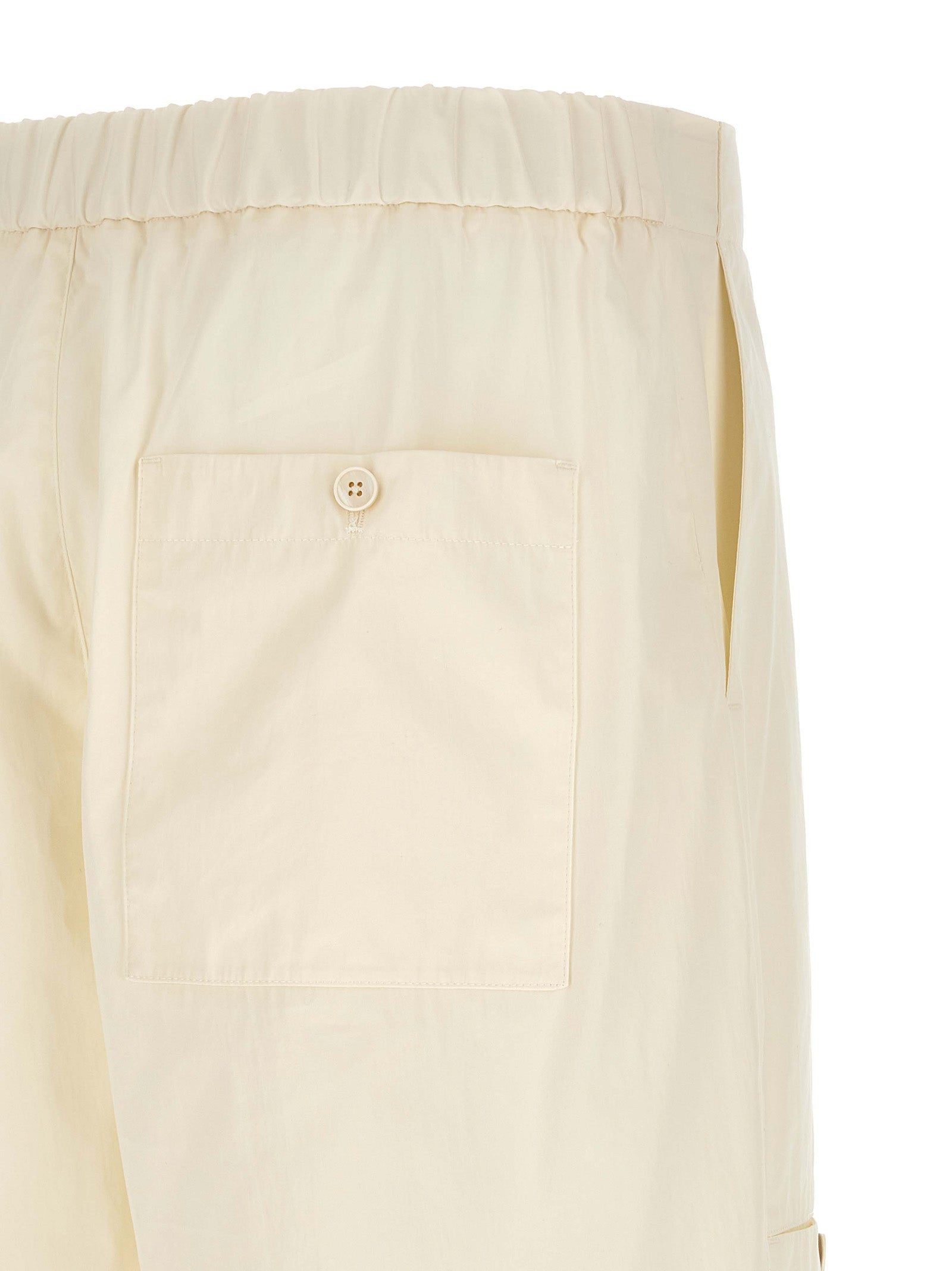 Jil Sander Beige Cotton Cargo Pants