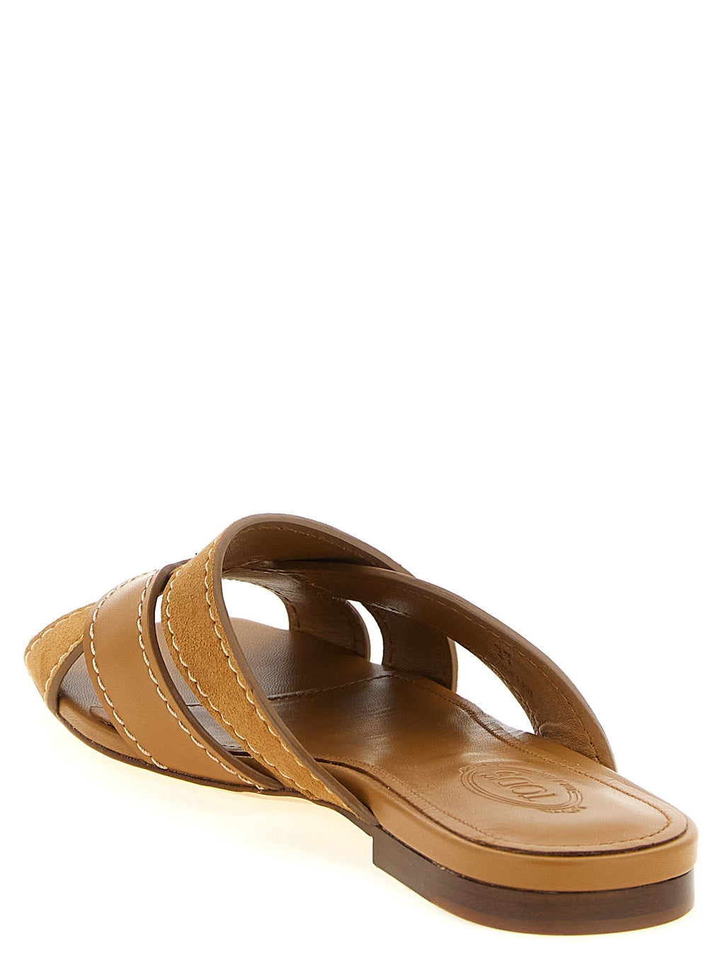 Tod's Beige Calfskin Slides