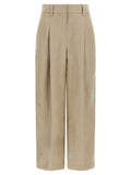 Brunello Cucinelli Beige Linen Casual Pants