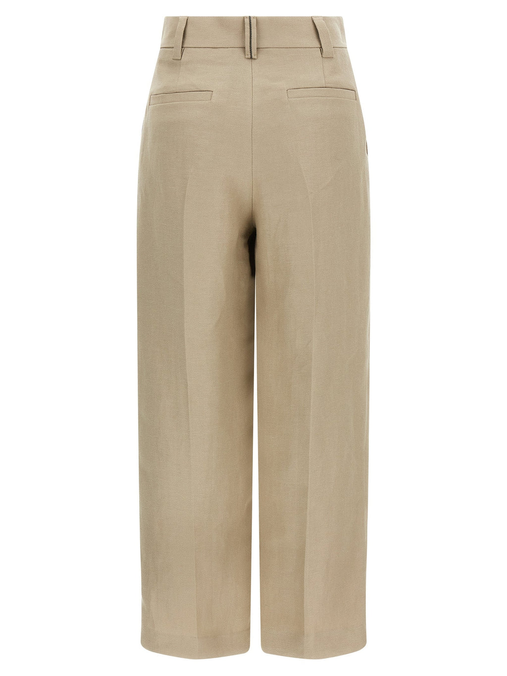 Brunello Cucinelli Beige Linen Casual Pants