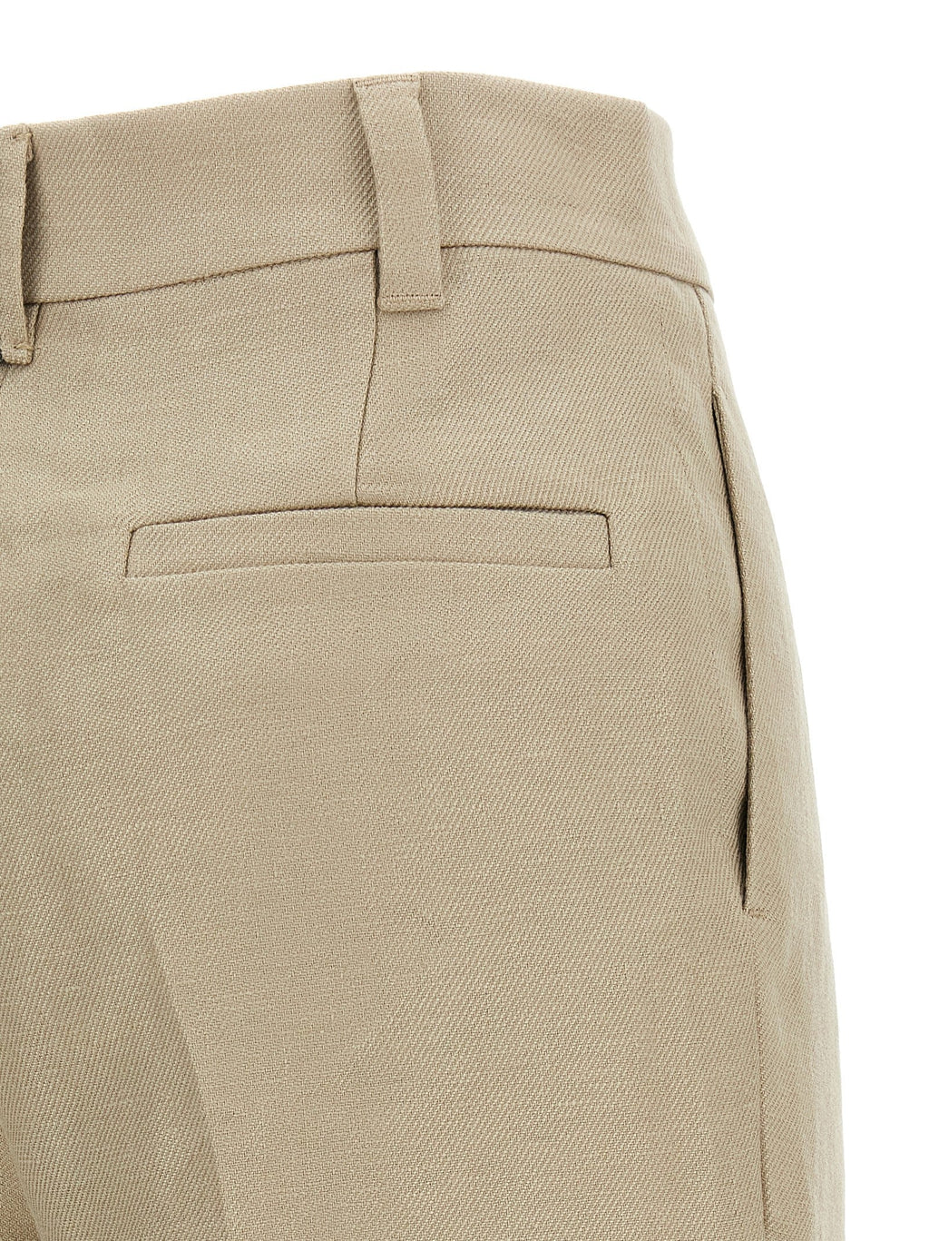 Brunello Cucinelli Beige Linen Casual Pants