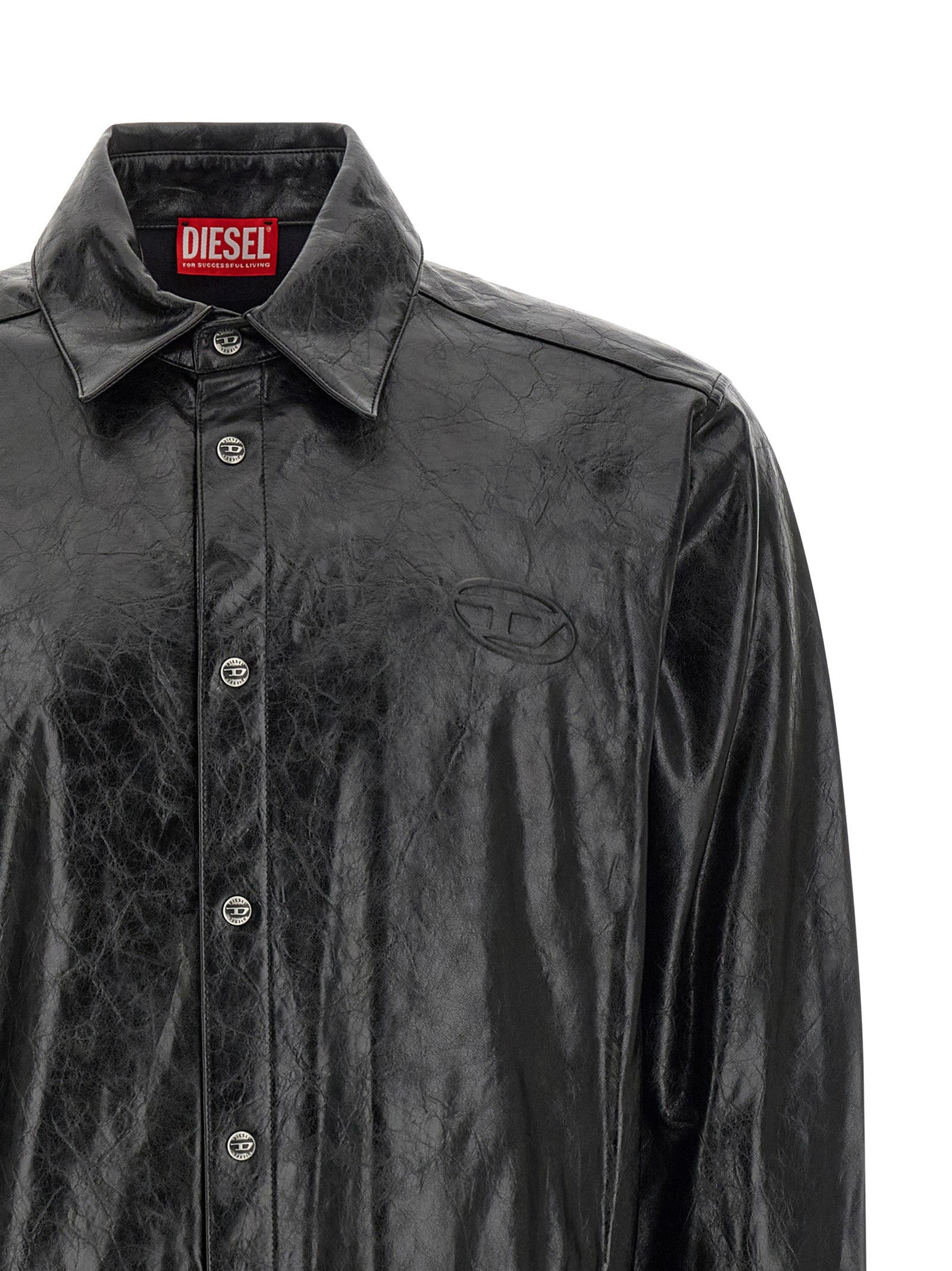 Diesel Black Viscose Blouse