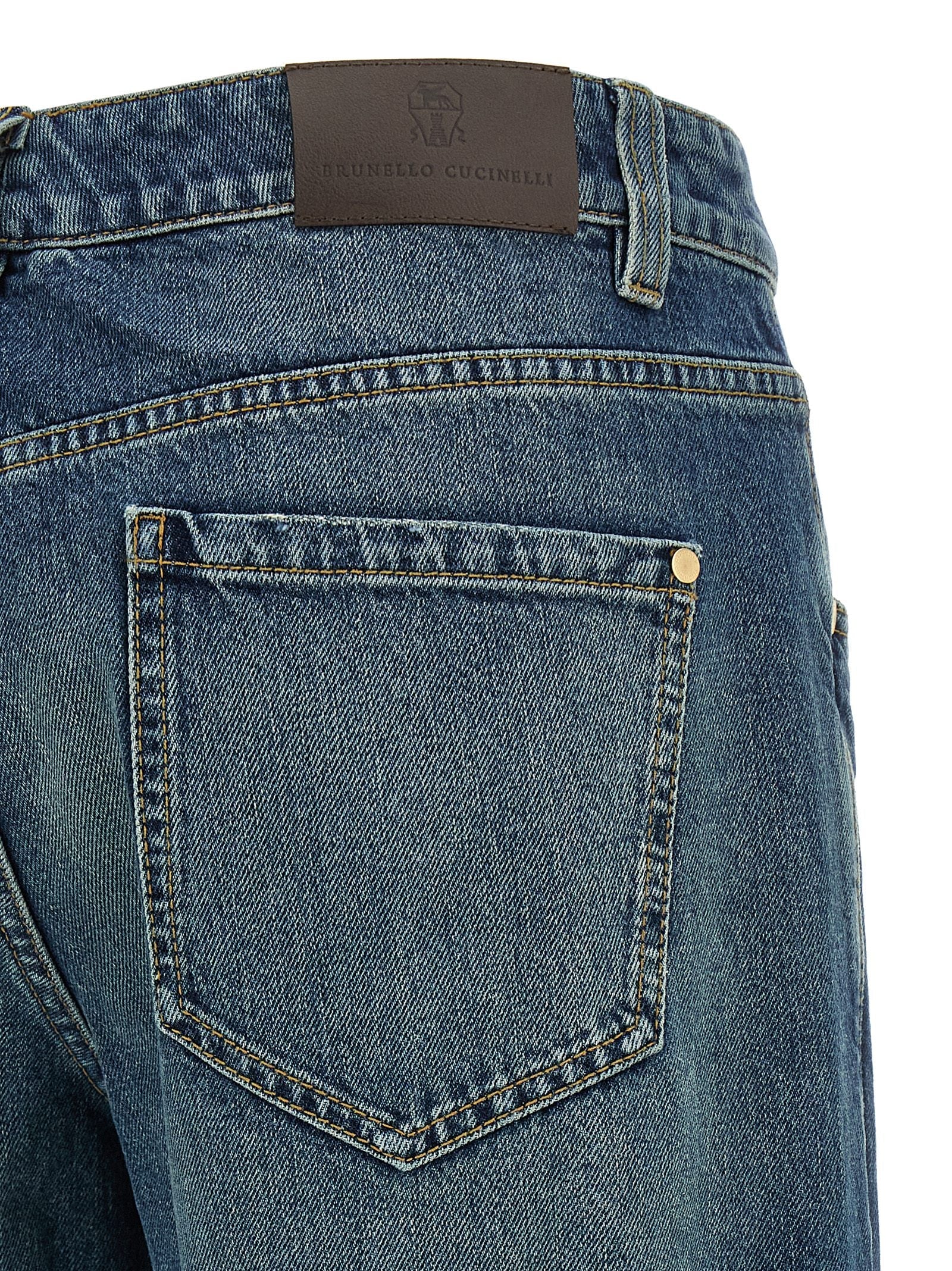 Brunello Cucinelli Blue Cotton Jeans Denim