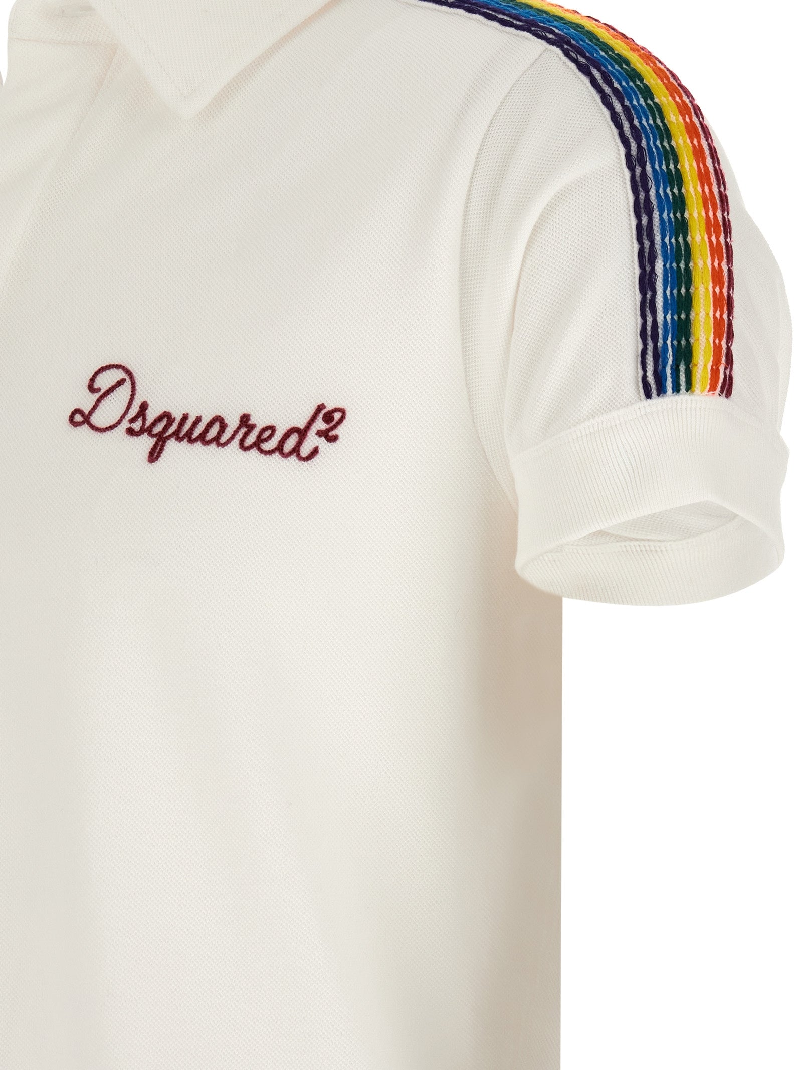 Dsquared² White Cotton Polo Shirt