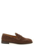 Brunello Cucinelli Brown Calfskin Slip-On Loafers
