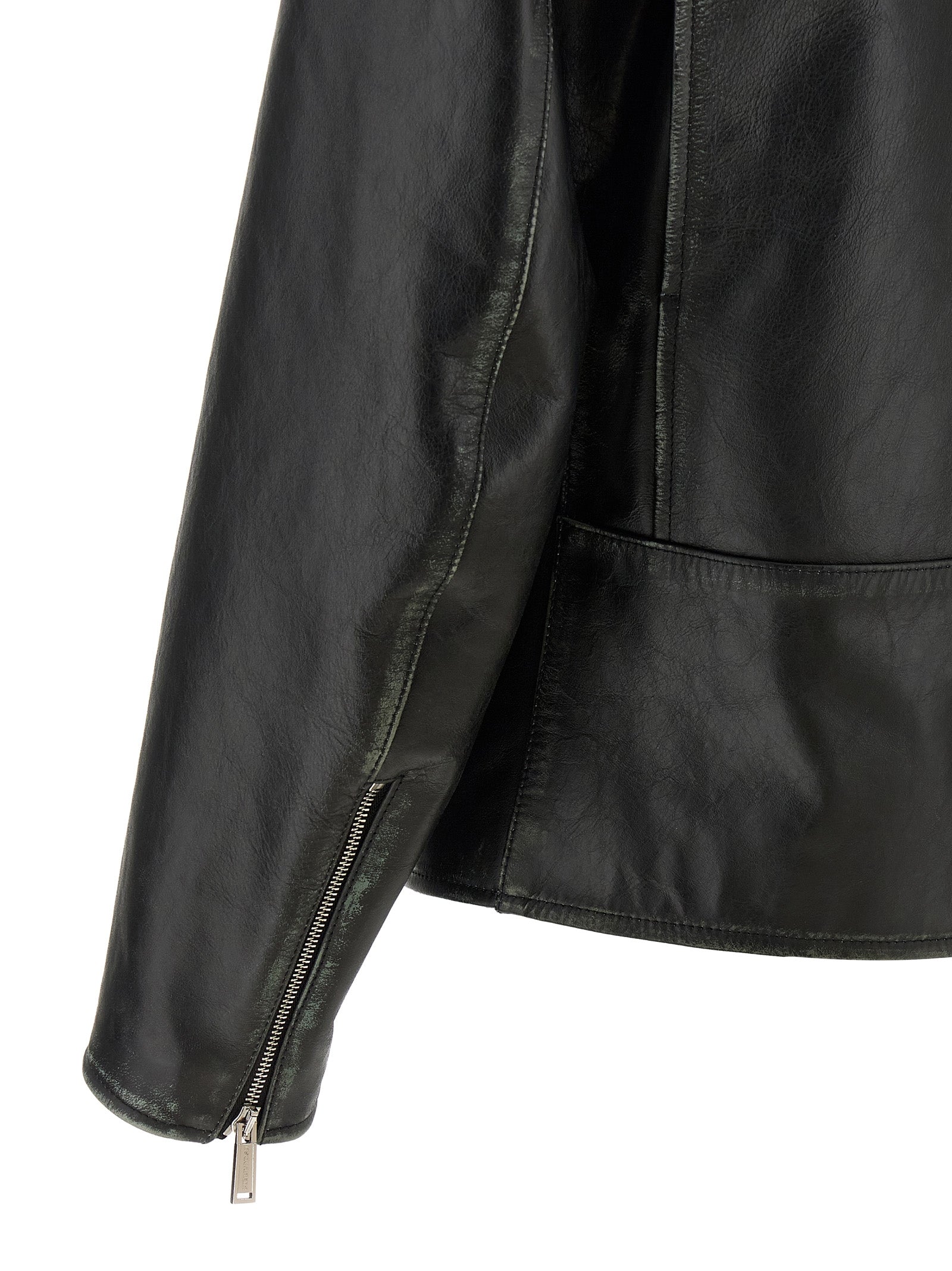 Dsquared² Black Leather Leather Jacket