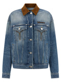 Versace Blue Cotton Denim Jacket