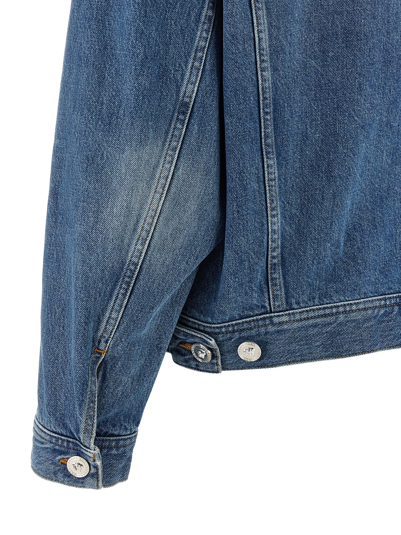 Versace Blue Cotton Denim Jacket