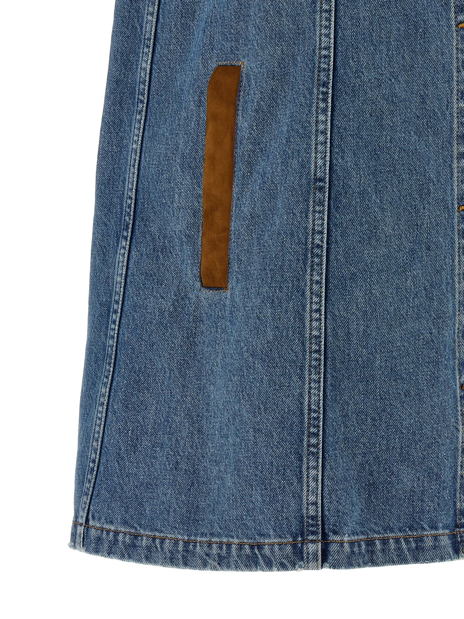 Versace Blue Cotton Short Dress