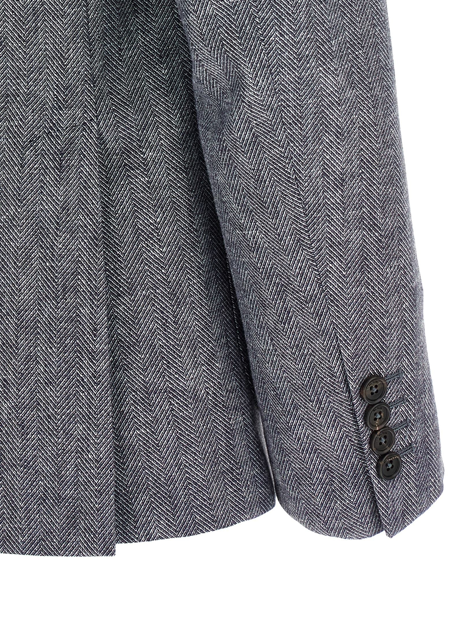 Pal Zileri Blue Linen Blazer