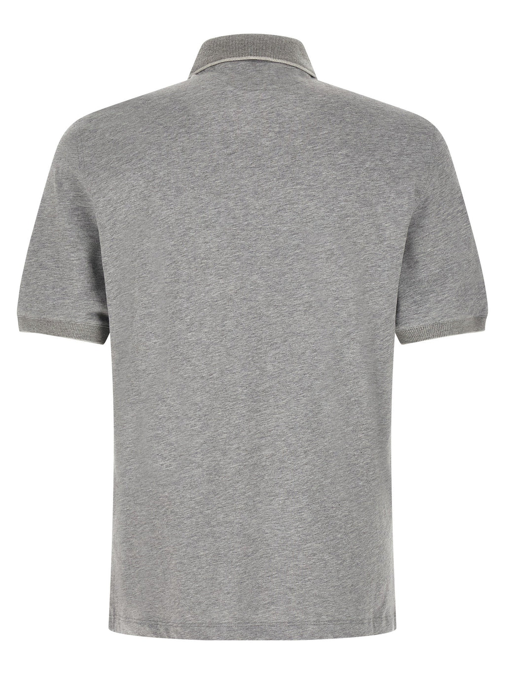 Brunello Cucinelli Gray Cotton Polo Shirt