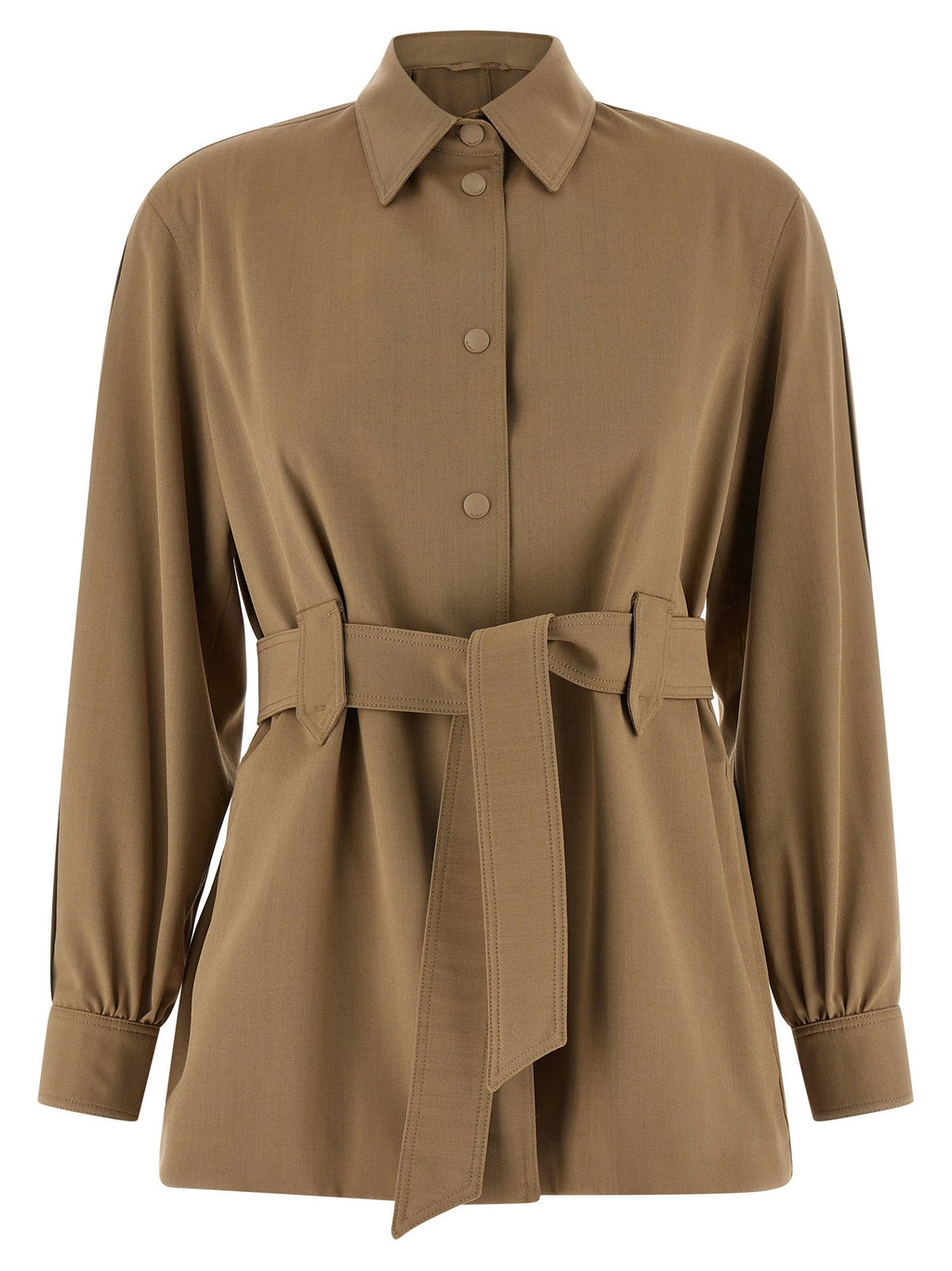 Max Mara Beige Virgin Wool Blouse