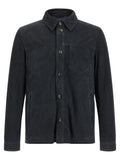 Pal Zileri Blue Leather Leather Jacket