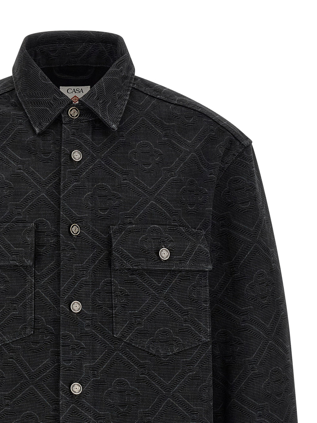 Casablanca Black Cotton Blouse