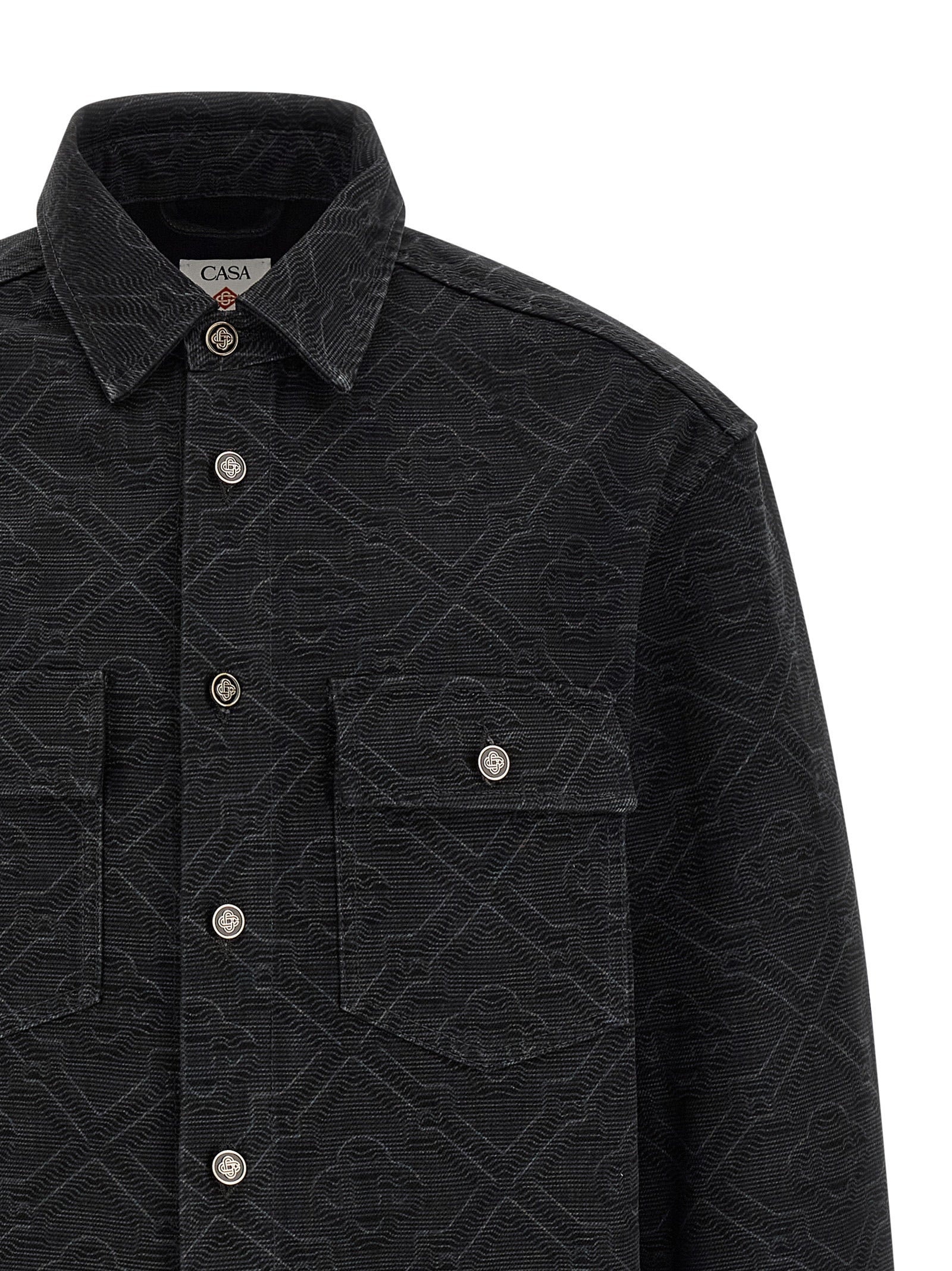 Casablanca Black Cotton Blouse