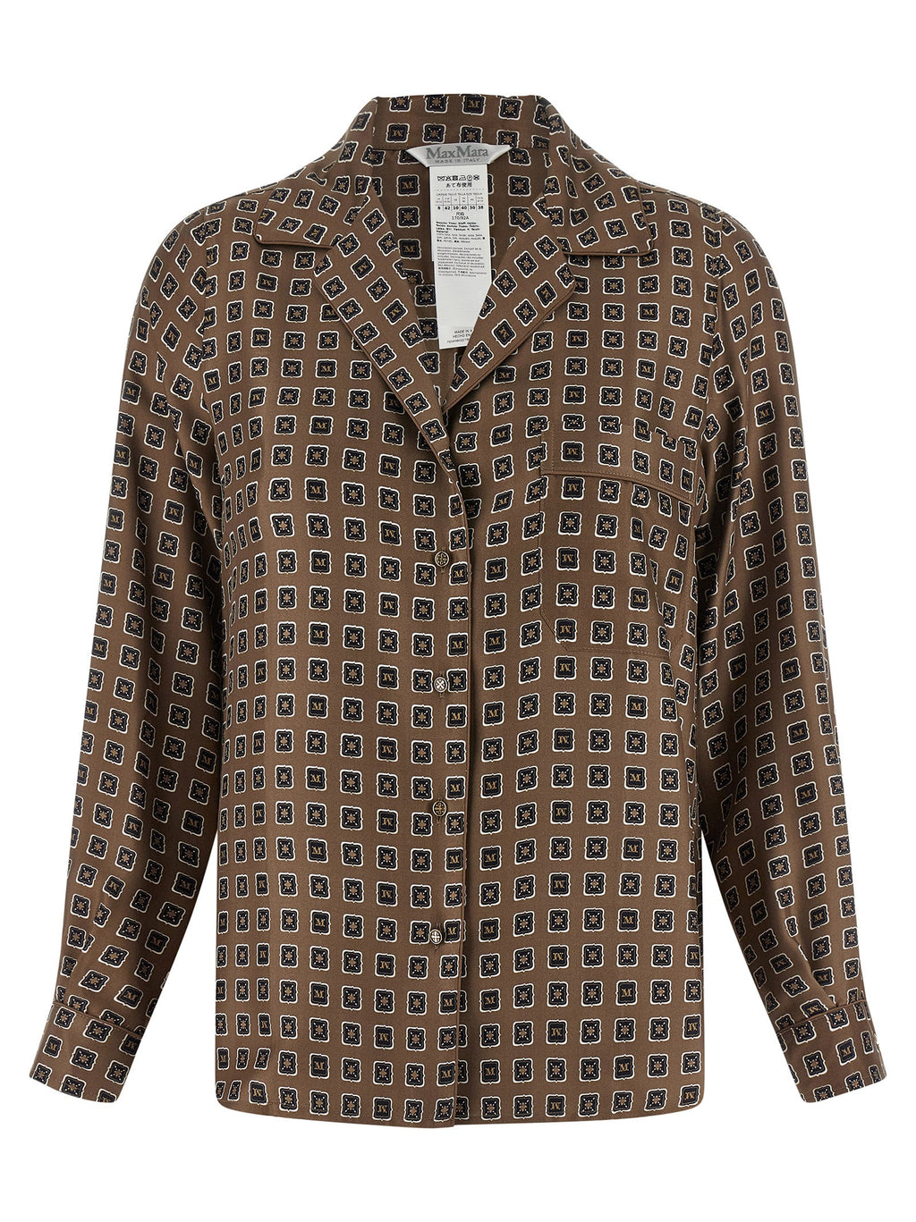 Max Mara Brown Silk Blouse