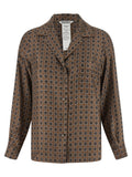 Max Mara Brown Silk Blouse