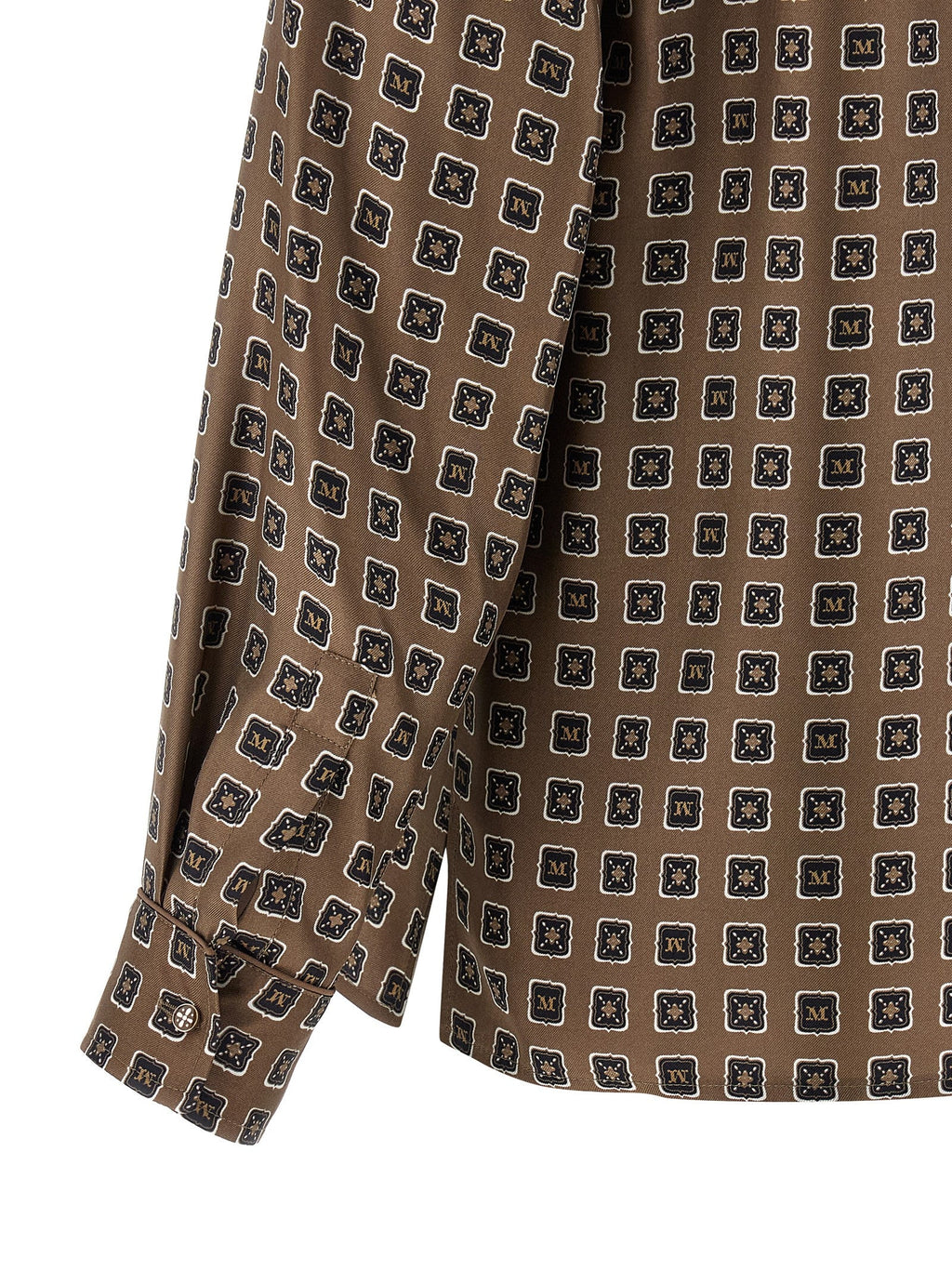 Max Mara Brown Silk Blouse