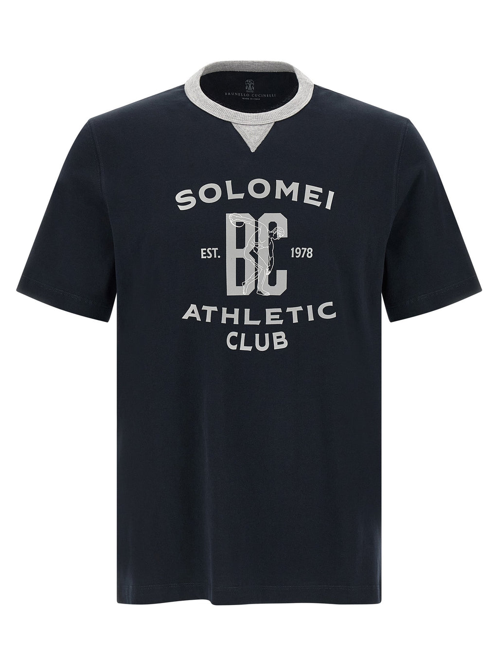 Brunello Cucinelli Blue Cotton T-Shirt