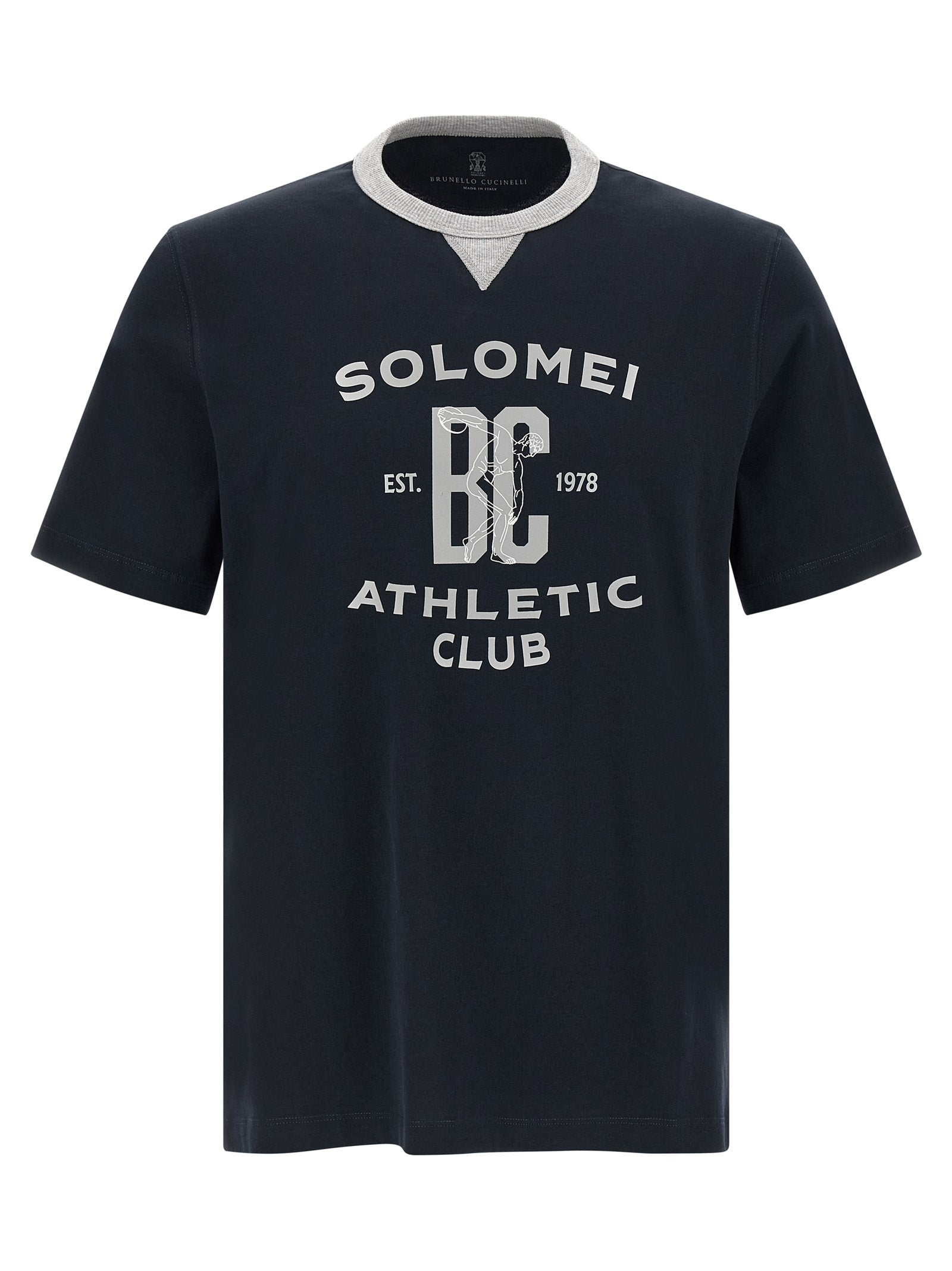 Brunello Cucinelli Blue Cotton T-Shirt