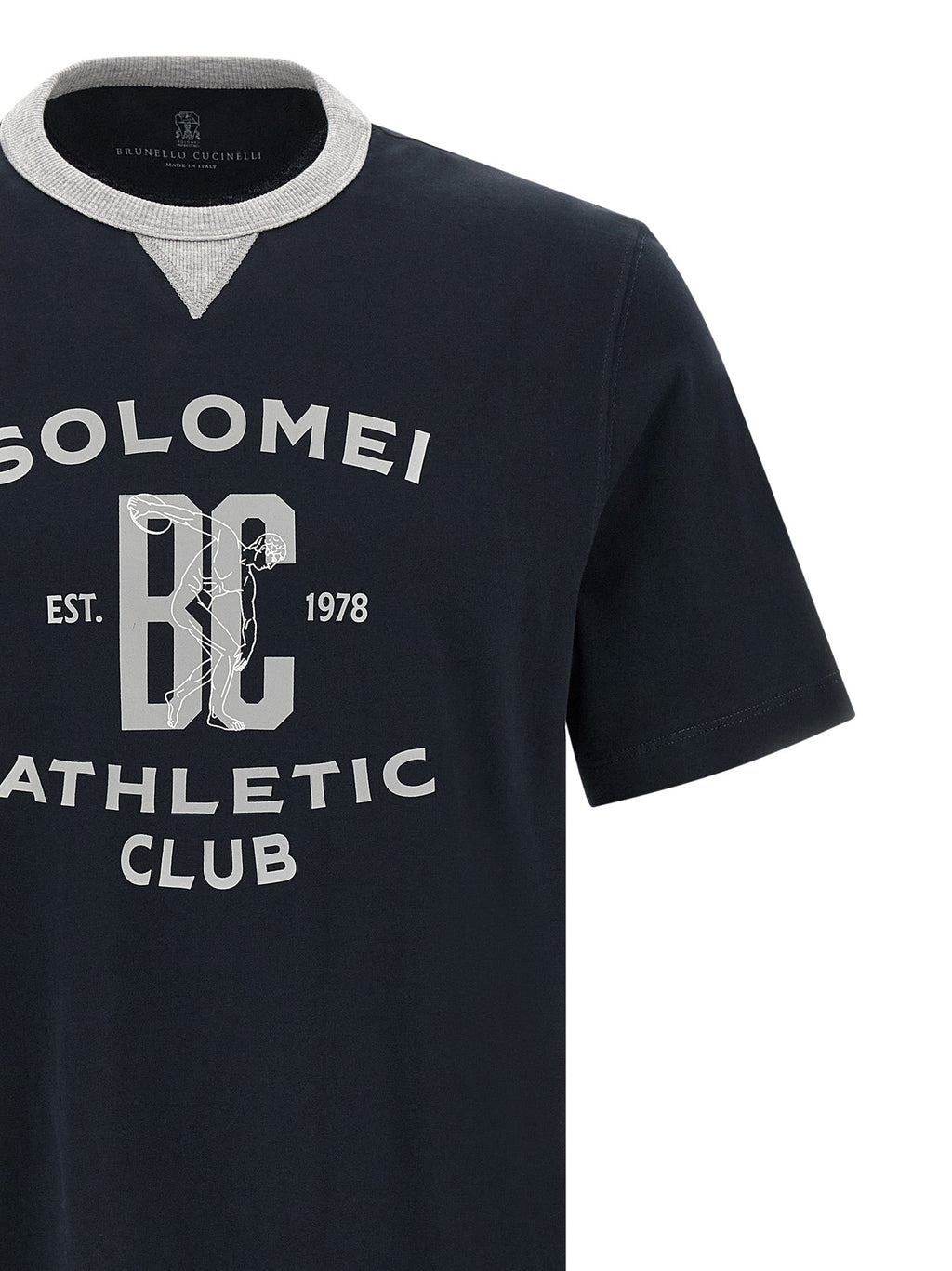 Brunello Cucinelli Blue Cotton T-Shirt