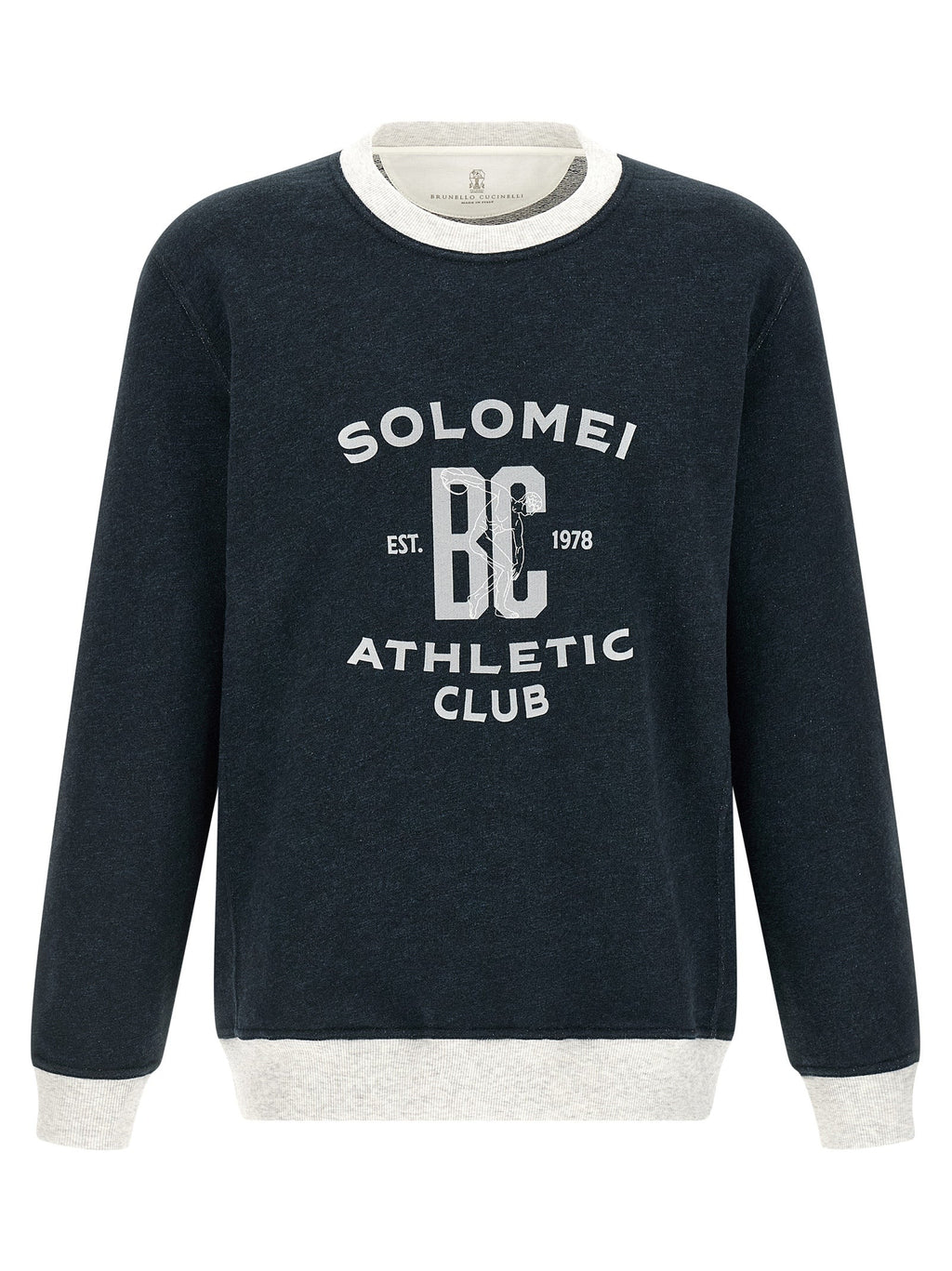 Brunello Cucinelli Blue Cotton Sweatshirt