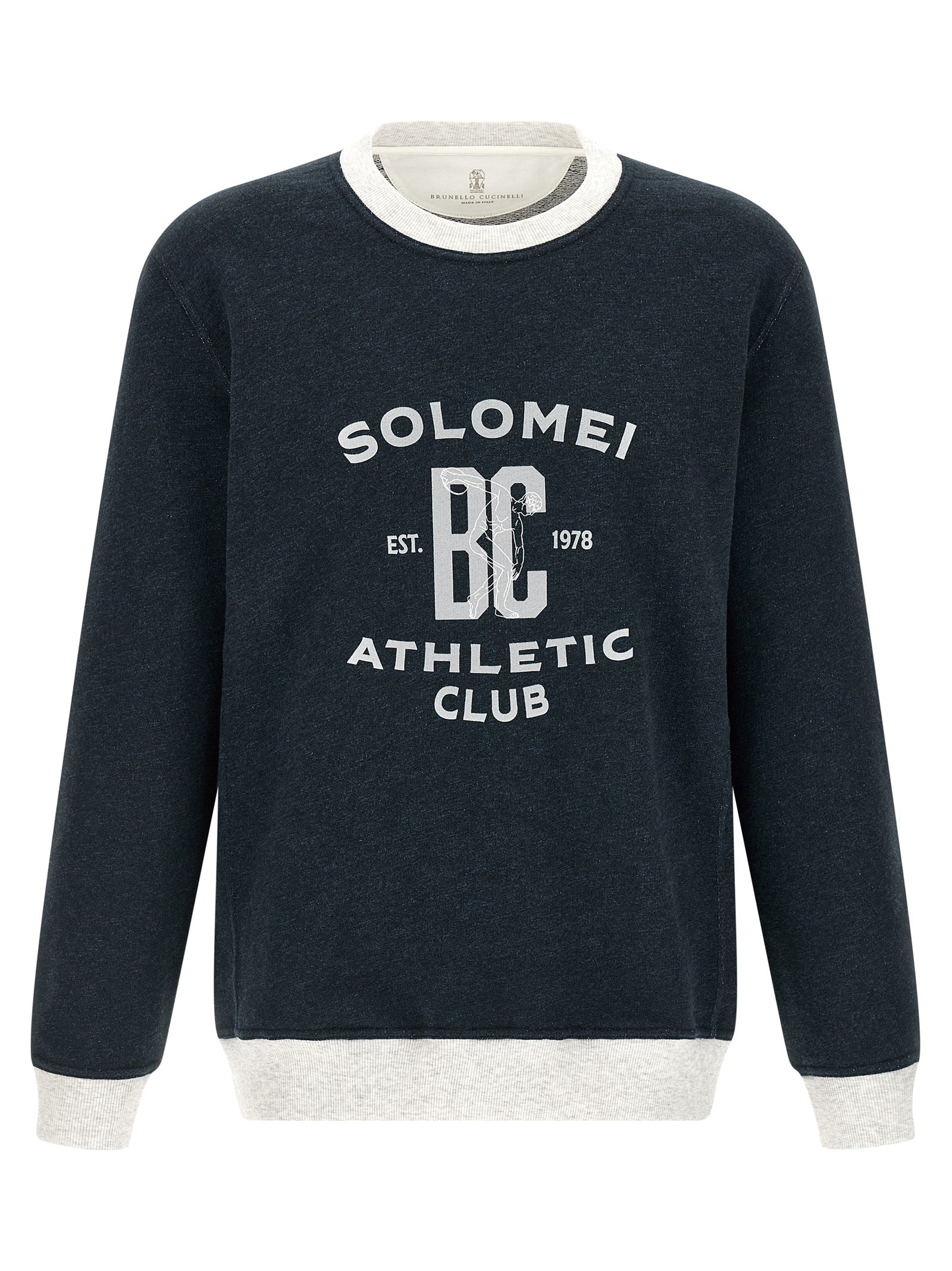 Brunello Cucinelli Blue Cotton Sweatshirt
