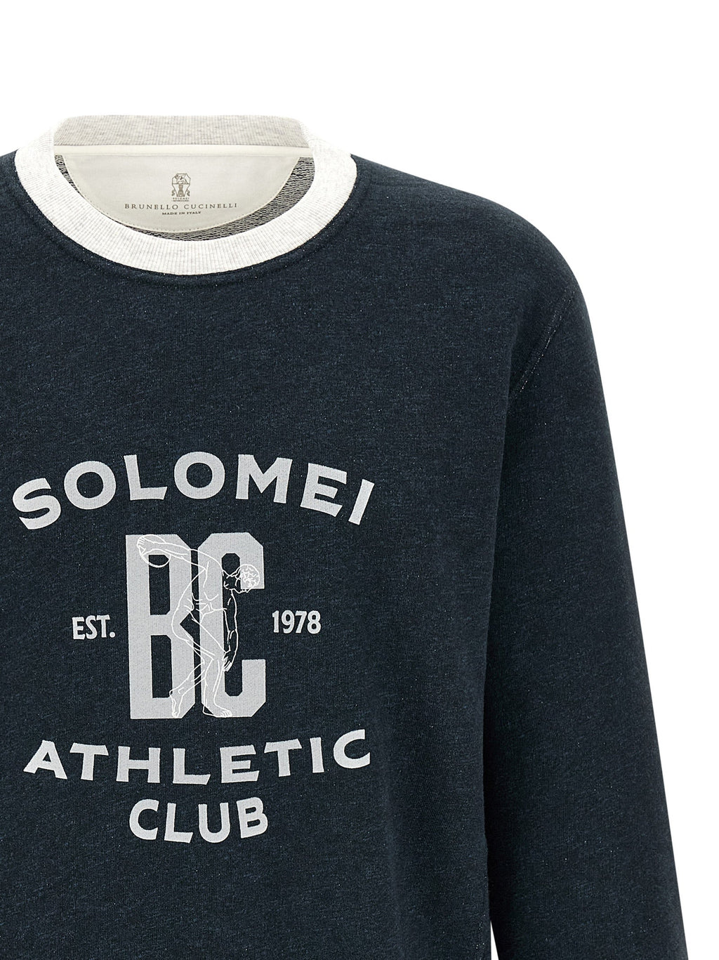 Brunello Cucinelli Blue Cotton Sweatshirt