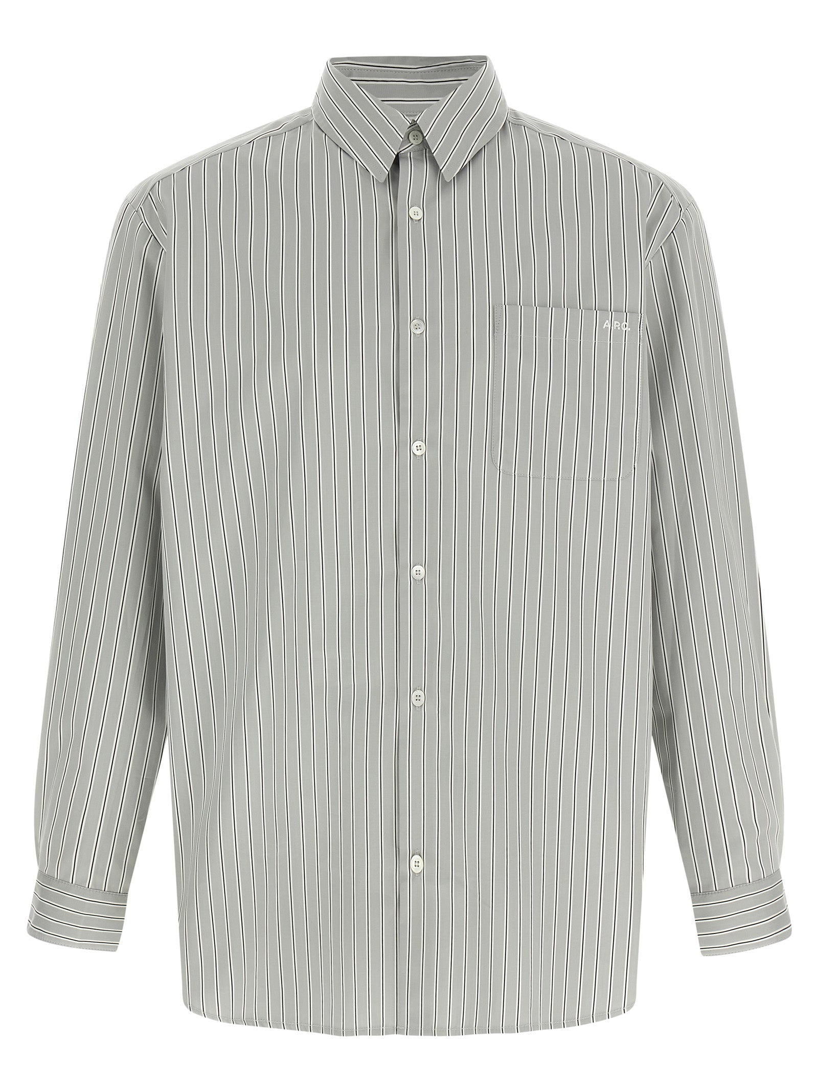 A.P.C. Gray Cotton Blouse