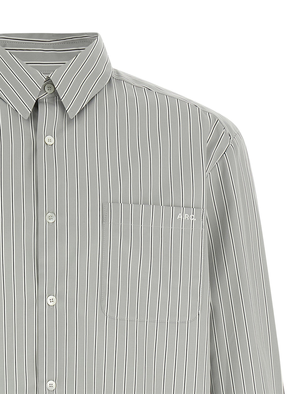 A.P.C. Gray Cotton Blouse