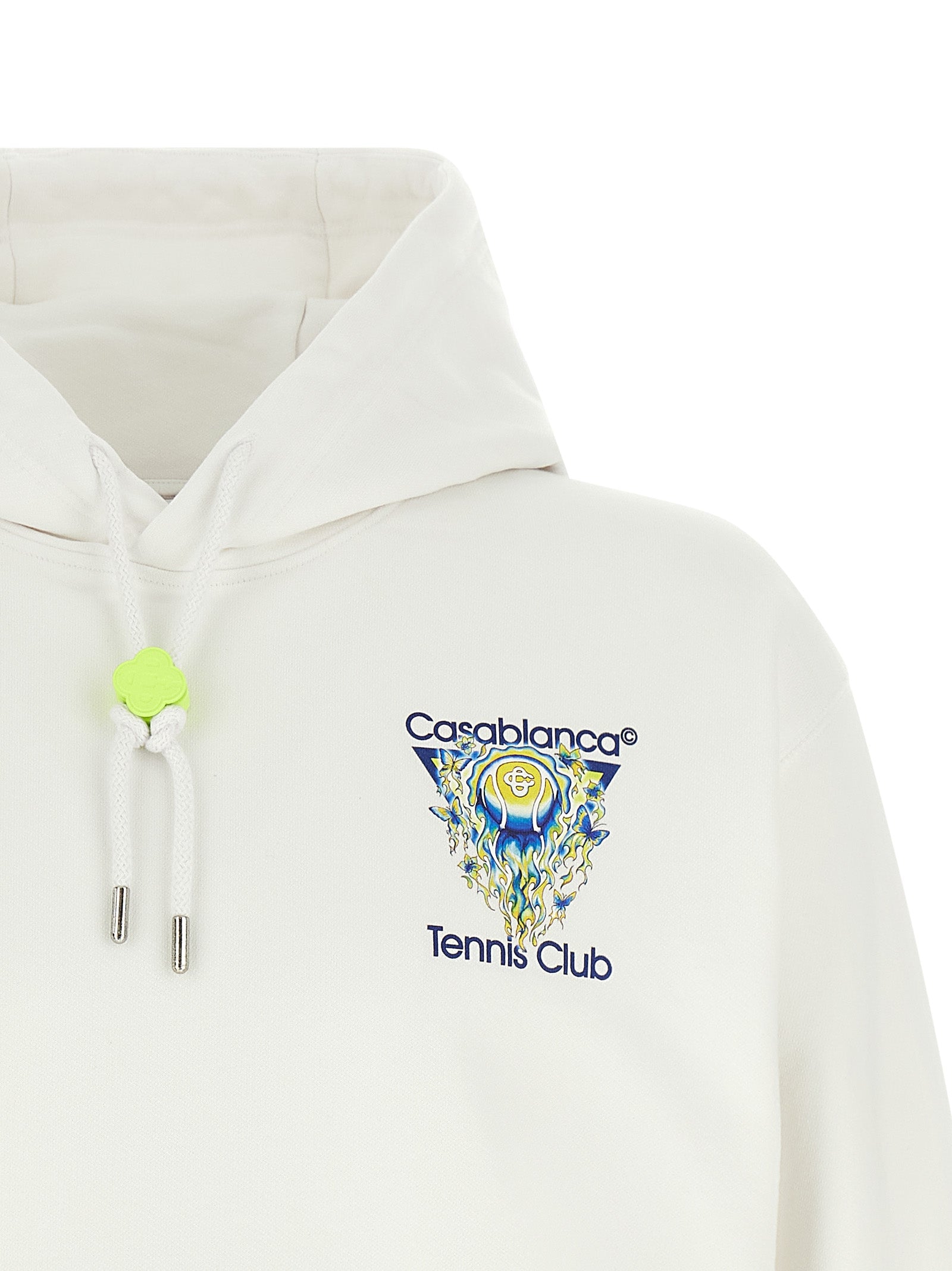Casablanca White Organic Cotton Sweatshirt
