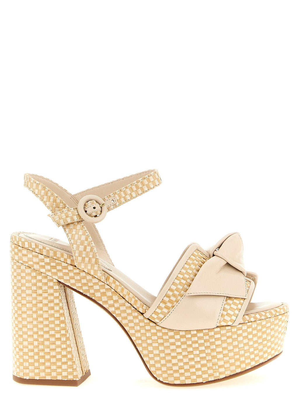 Alexandre Birman Beige Cowhide Stiletto Heel Sandals