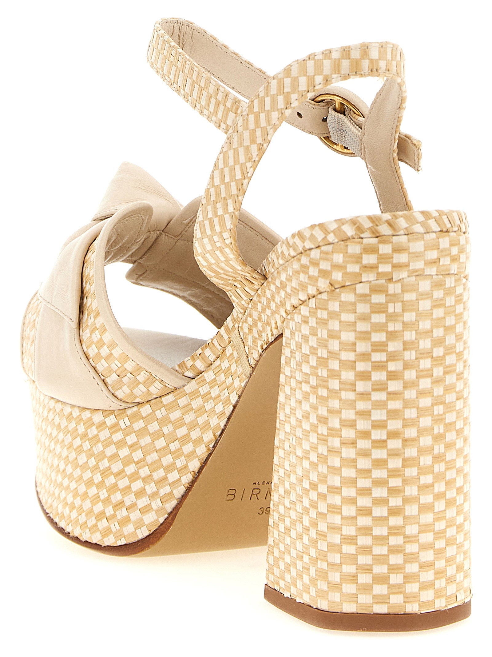 Alexandre Birman Beige Cowhide Stiletto Heel Sandals