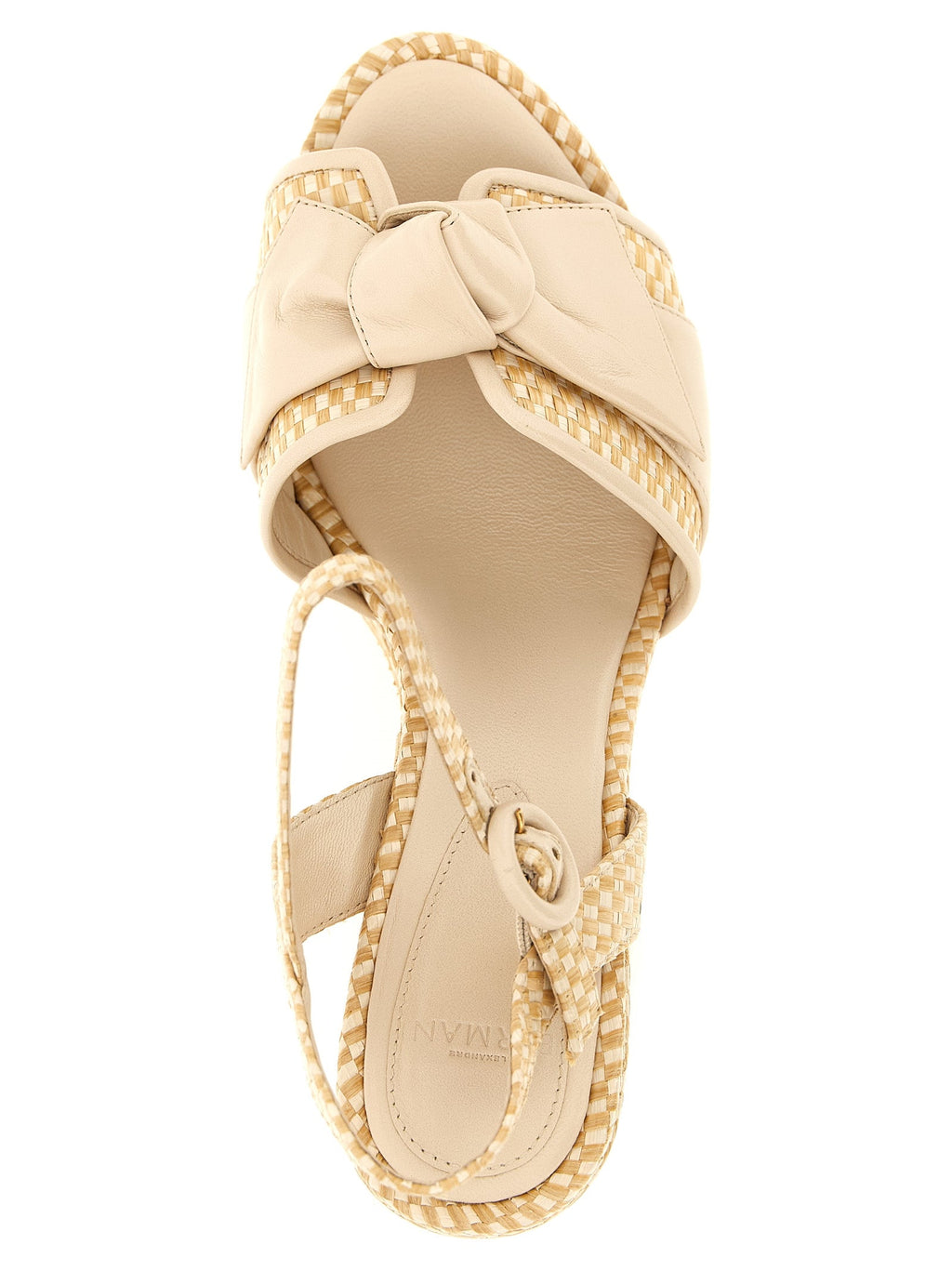 Alexandre Birman Beige Cowhide Stiletto Heel Sandals