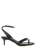 Alexandre Birman Black Cowhide Stiletto Heel Sandals