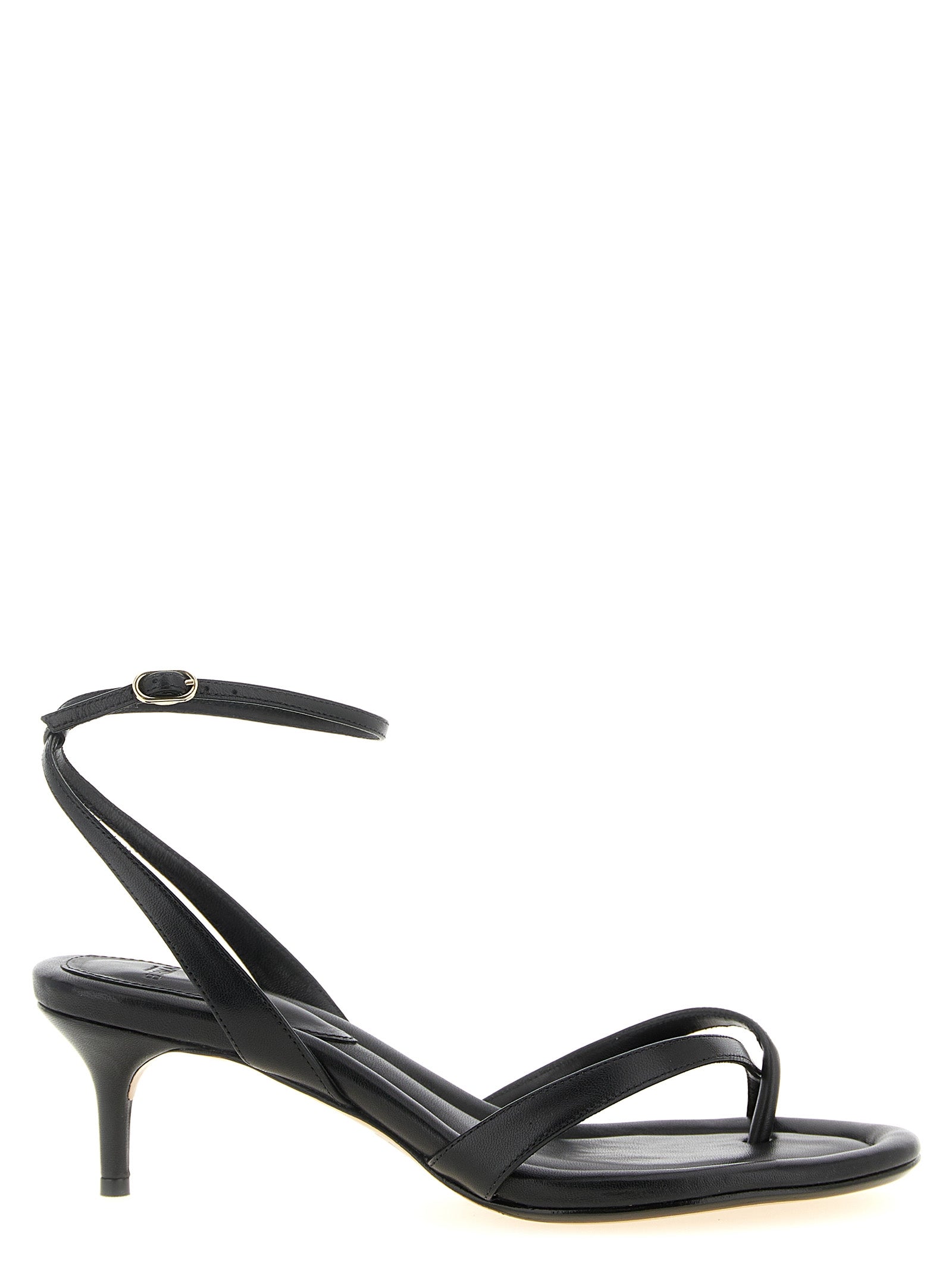 Alexandre Birman Black Cowhide Stiletto Heel Sandals