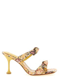 Alexandre Birman Bicolor Cowhide Stiletto Heel Sandals