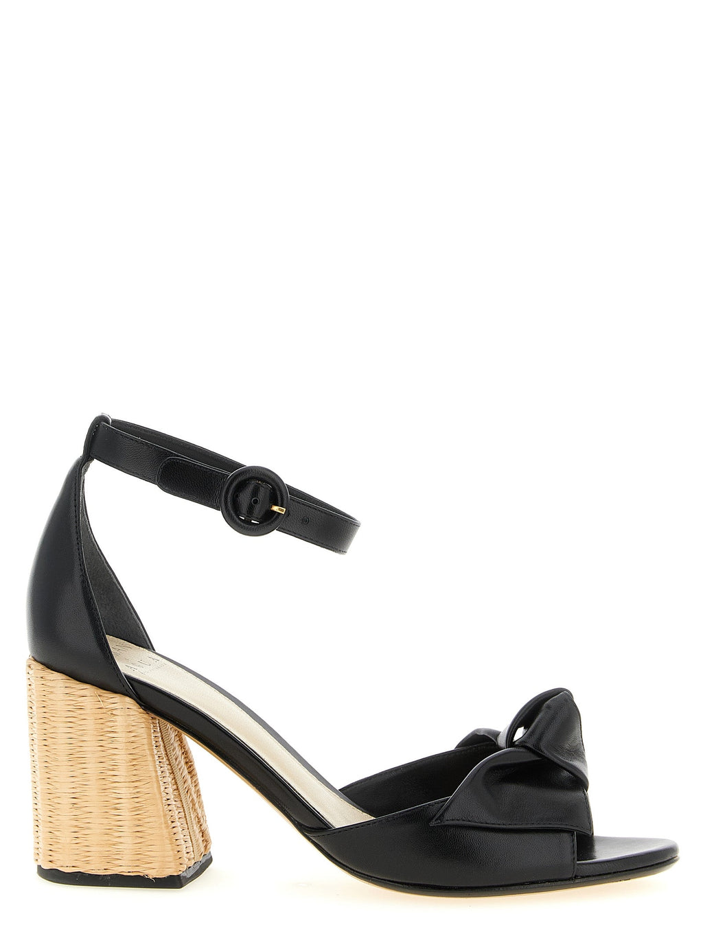 Alexandre Birman Black Cowhide Stiletto Heel Sandals