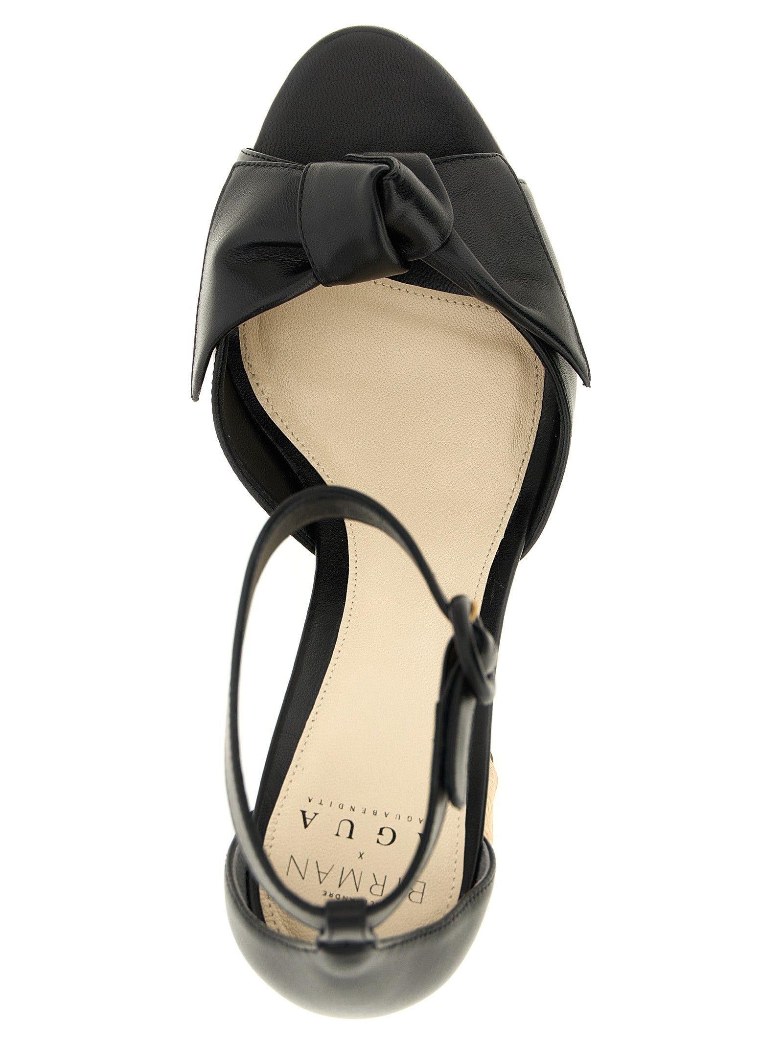 Alexandre Birman Black Cowhide Stiletto Heel Sandals