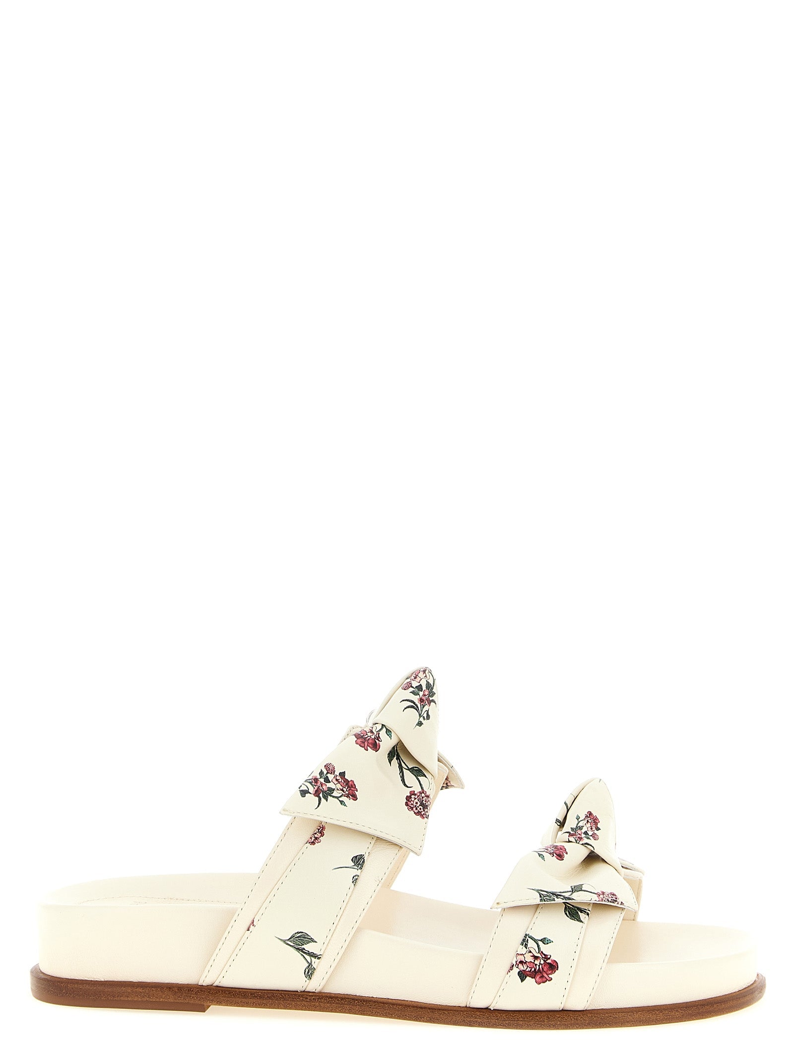 Alexandre Birman White Cowhide Slides