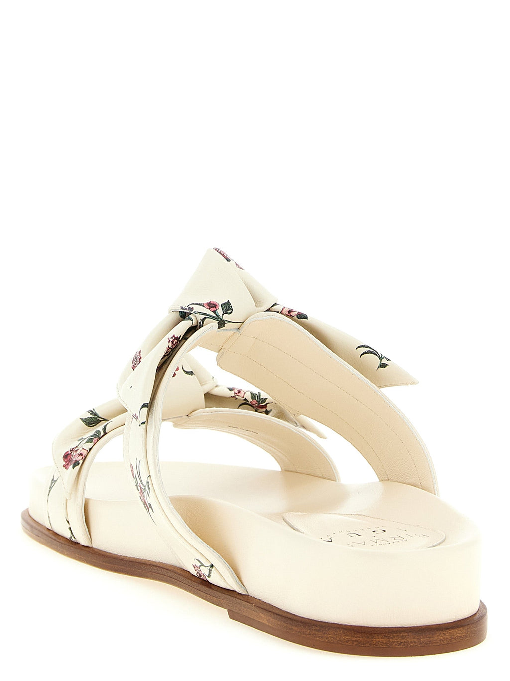 Alexandre Birman White Cowhide Slides