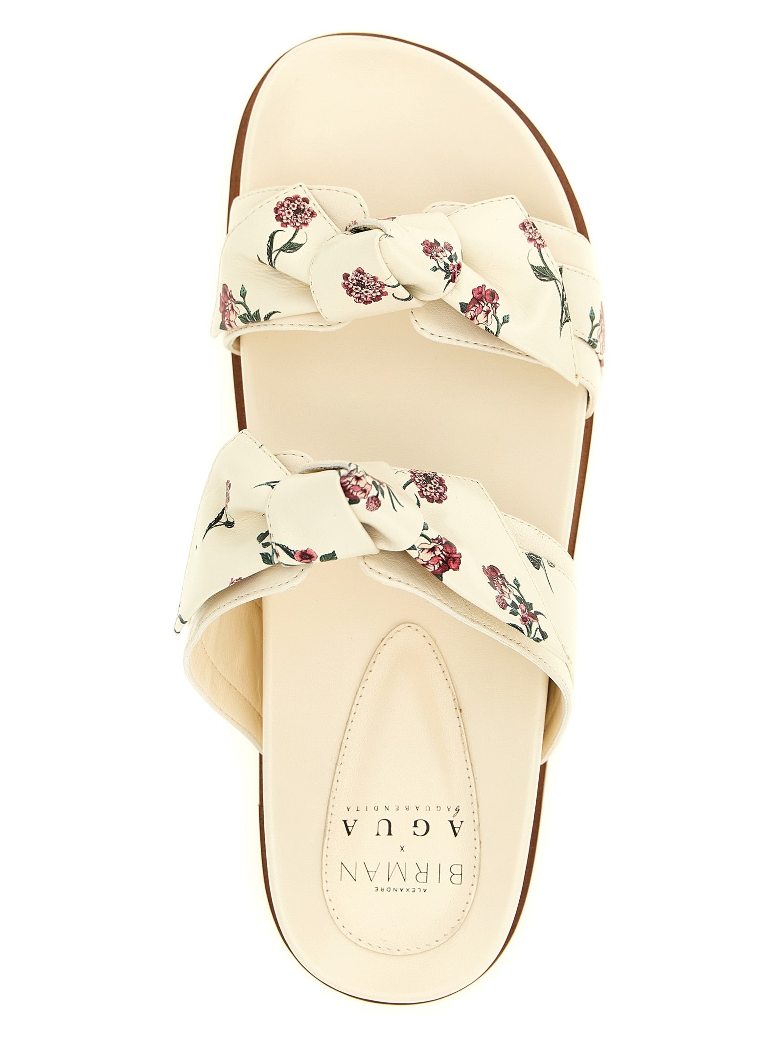 Alexandre Birman White Cowhide Slides