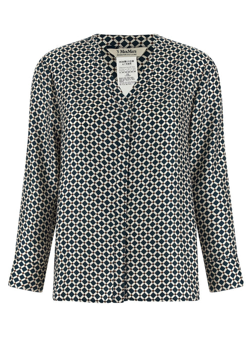 'S Max Mara Blue Silk Blouse