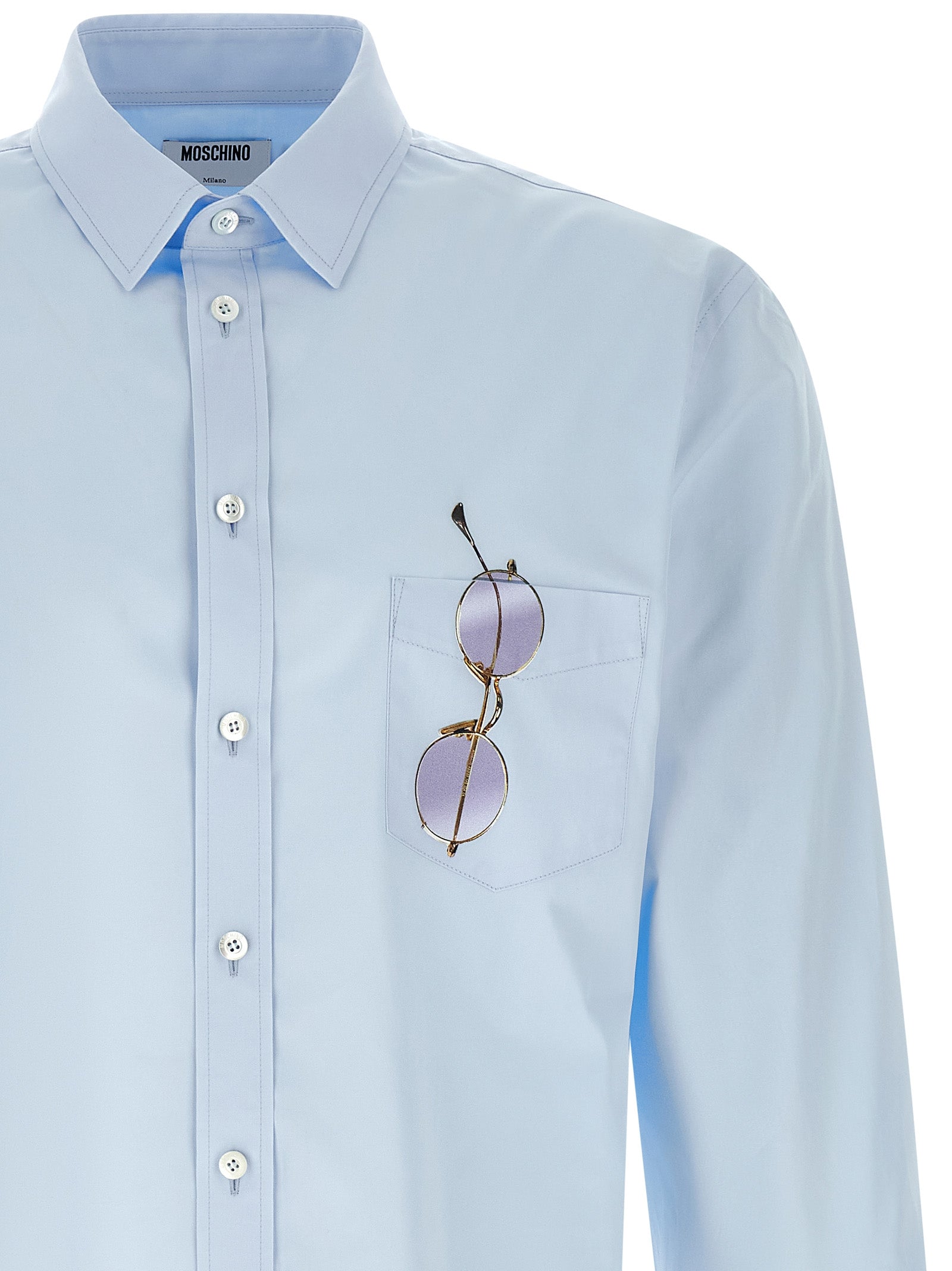 Moschino Blue Cotton Blouse
